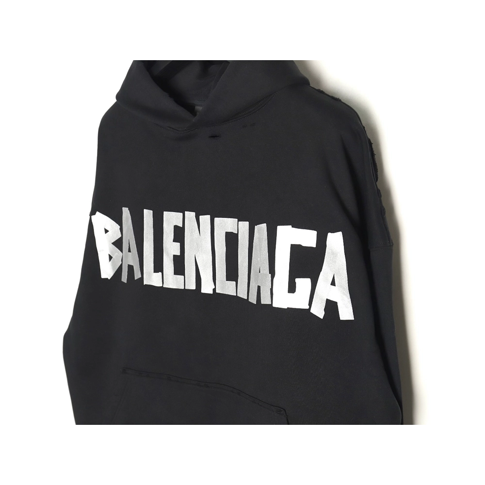 Balenciaga Textured paper Tape Hoodie,Balenciaga,BLCG-10241215
