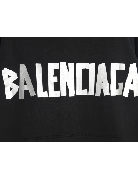 Balenciaga Textured paper Tape Hoodie,Balenciaga,BLCG-10241215