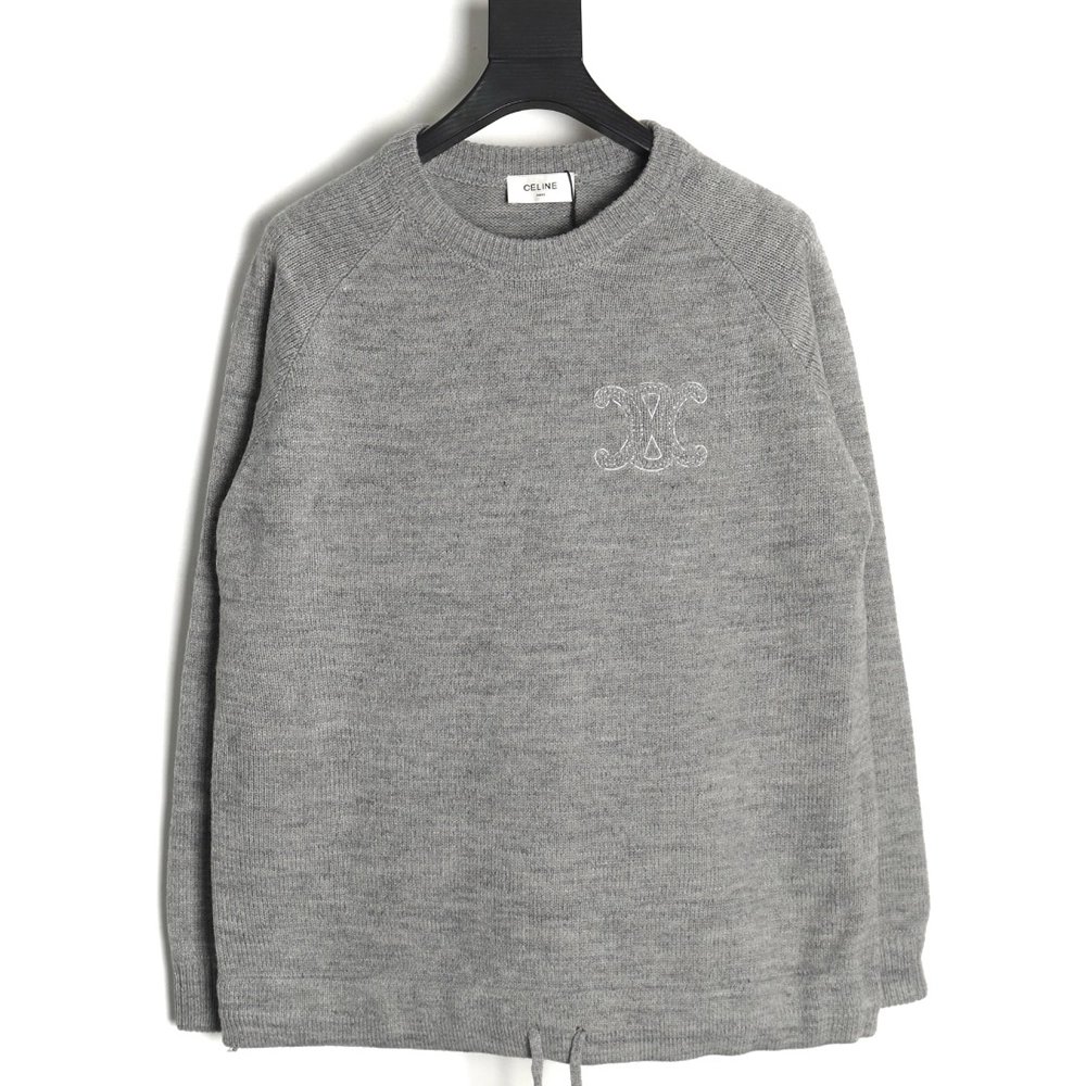 Celine embroidered logo crew neck sweater,Celine,CE-12241215
