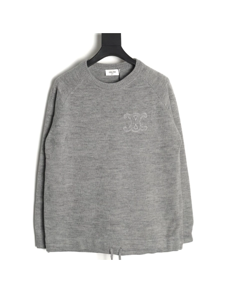Celine embroidered logo crew neck sweater,Celine,CE-12241215