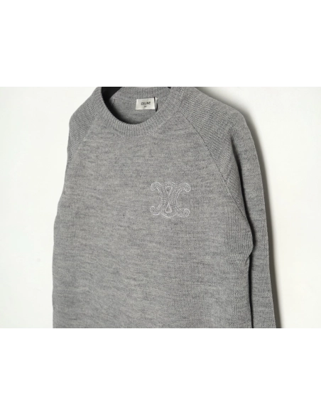 Celine embroidered logo crew neck sweater,Celine,CE-12241215