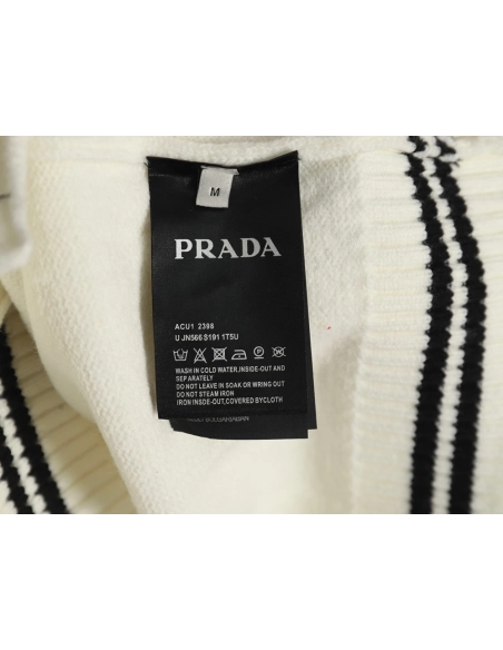 Prada Embroidered Preppy Cardigan Sweater,Prada,PRD-13241215
