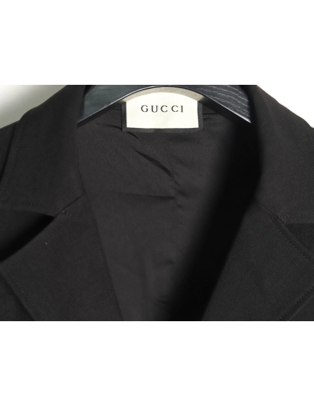 Gucci Solid Satin Wool Jacket Suit,Gucci,GUC-19241215