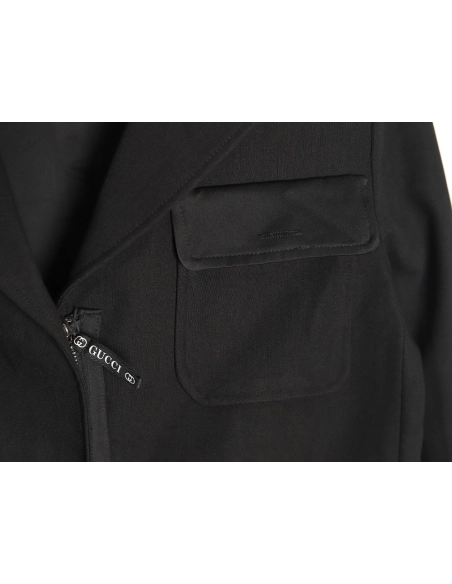 Gucci Solid Satin Wool Jacket Suit,Gucci,GUC-19241215