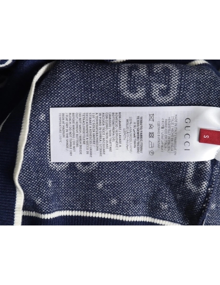 Gucci Double G Jacquard Crew Neck Cardigan Sweater,Gucci,GUC-23241215