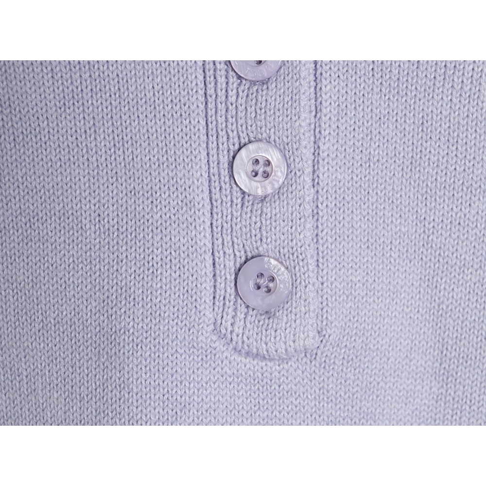 Gucci Double G embroidered lapel halfbreasted wool knit sweater,Gucci,GUC-25241215