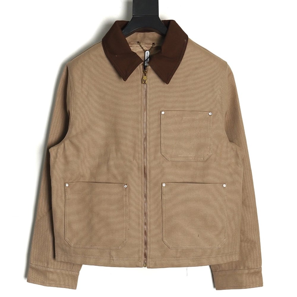 Louis Vuitton khaki pocket cotton canvas utility jacket,Louis Vuitton,LV-04241215