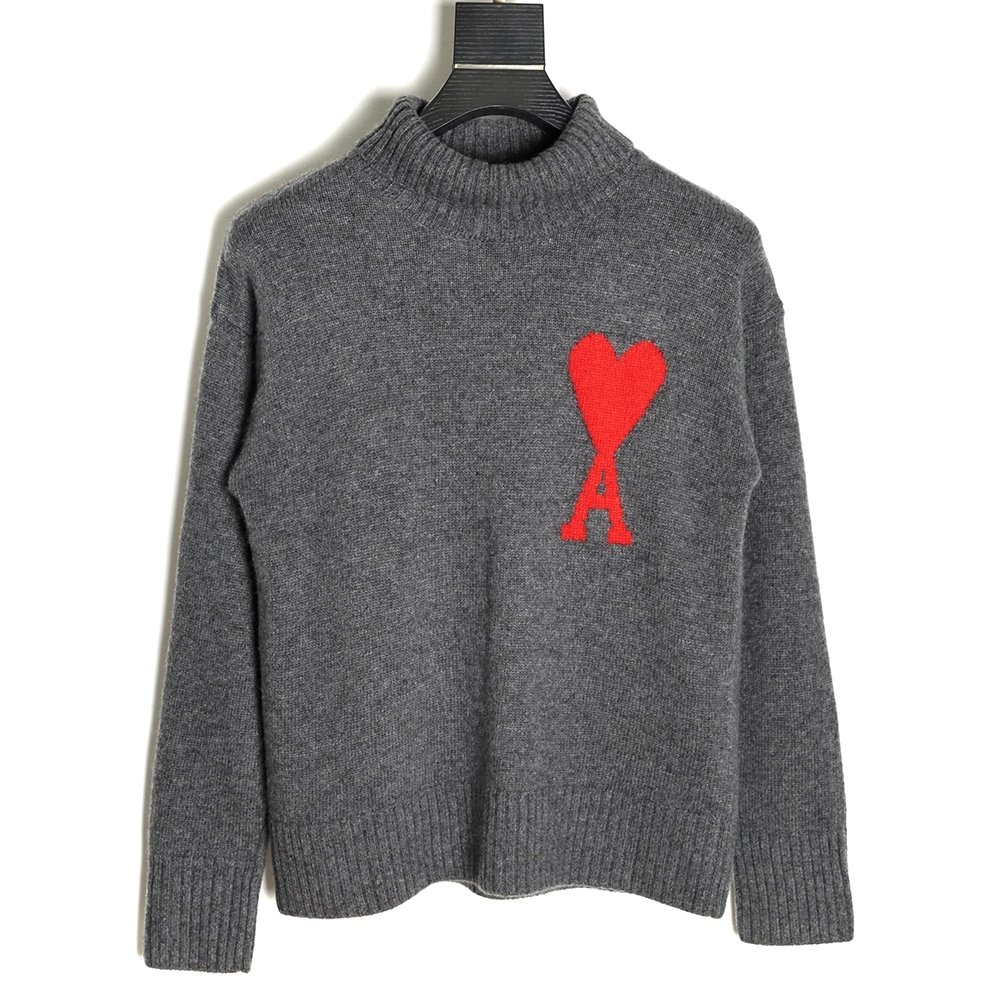 AMI PARIS Heart Turtleneck TSK4,Ami