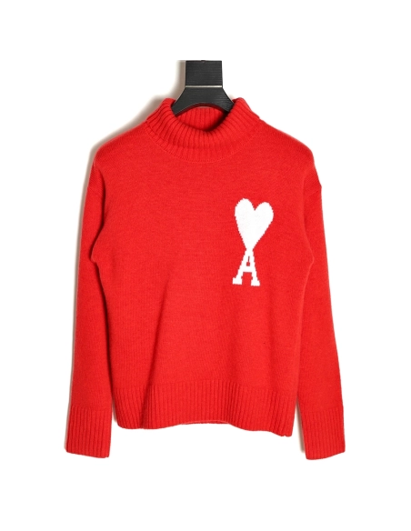 AMI PARIS Heart Turtleneck TSK1,Ami