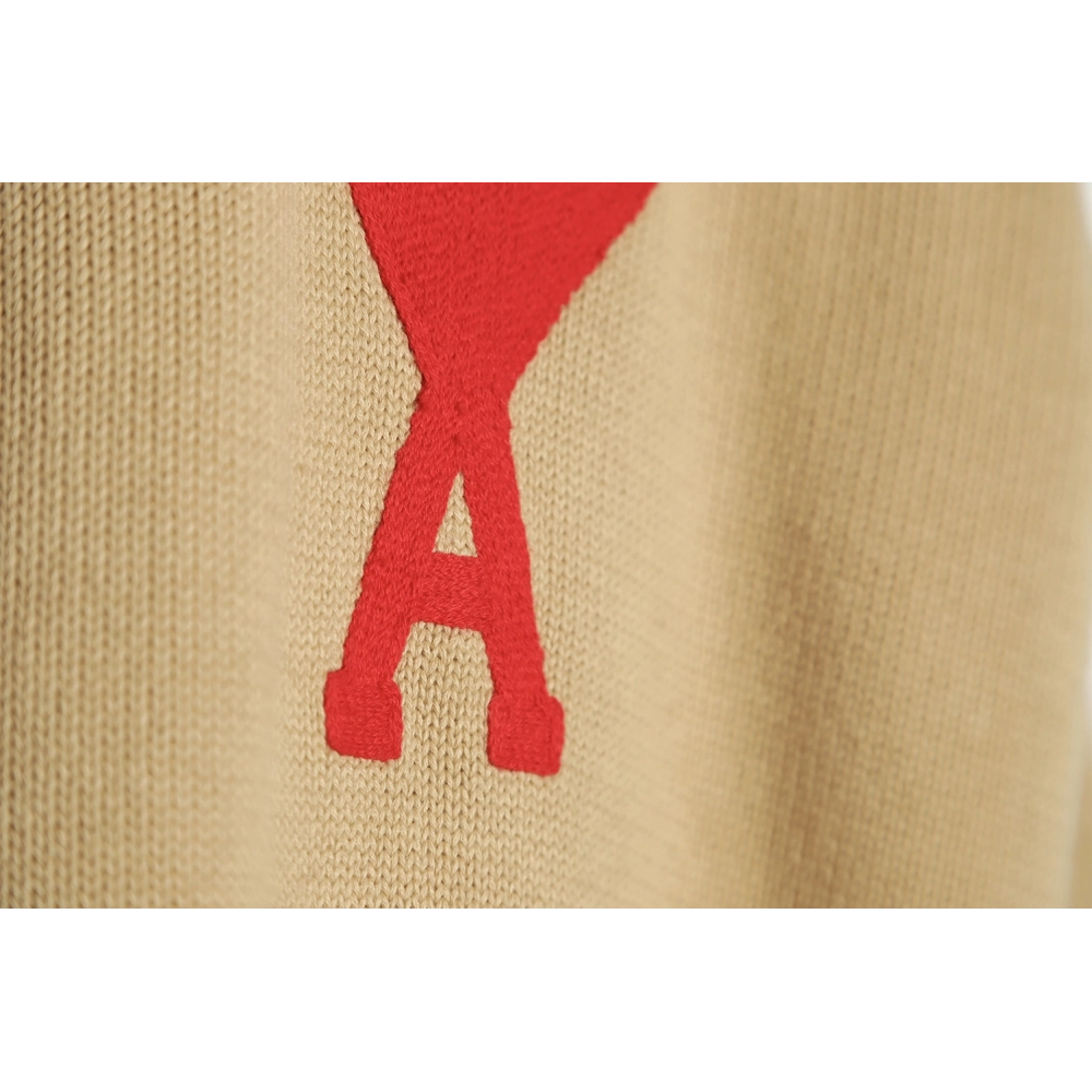 AMI PARIS 21FW Heart Embroidered Round Neck Sweater TSK4,Ami