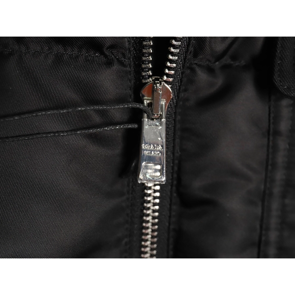 Prada Nylon Logo Flap Pocket Stand Collar Down Men Jacket,Prada Men Jacket,Men Jacket,Buy From Trust Seller