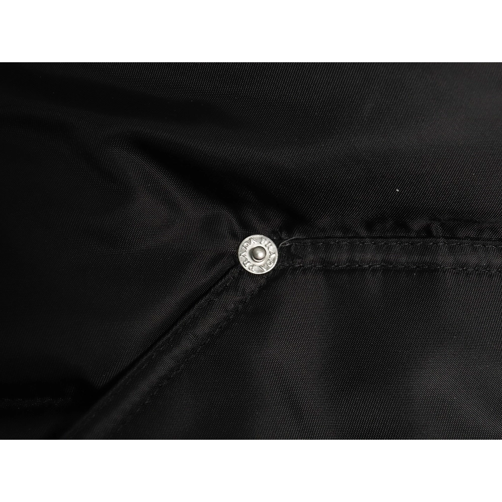 Prada Nylon Logo Flap Pocket Stand Collar Down Men Jacket,Prada Men Jacket,Men Jacket,Buy From Trust Seller