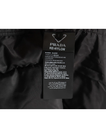 Prada Nylon Logo Flap Pocket Stand Collar Down Men Jacket,Prada Men Jacket,Men Jacket,Buy From Trust Seller