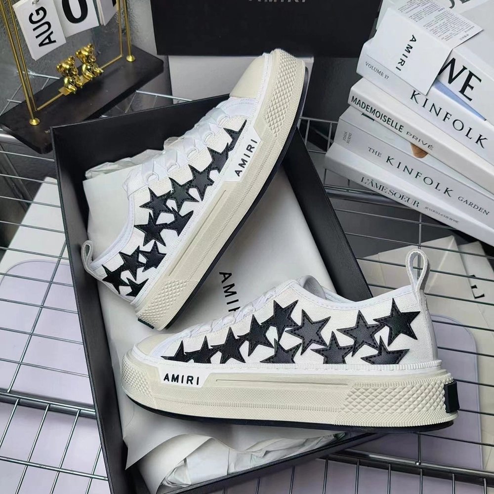 Amiri Stars Court Low White Black,AMIRI