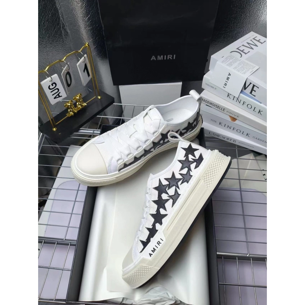 Amiri Stars Court Low White Black,AMIRI