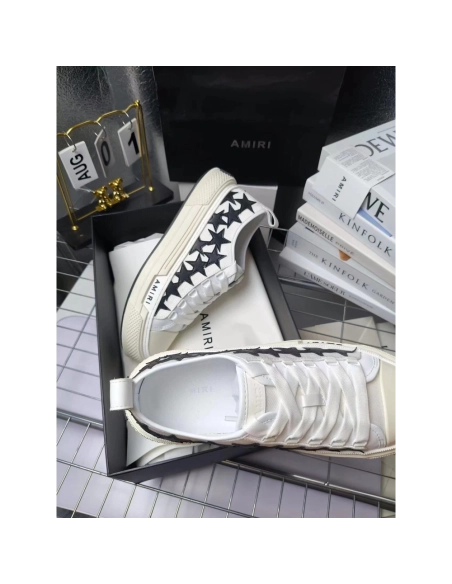Amiri Stars Court Low White Black,AMIRI