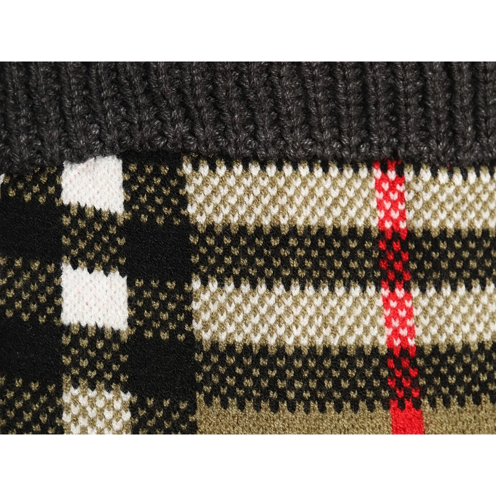 Burberry Vintage color block logo intarsia knit sweater,Burberry