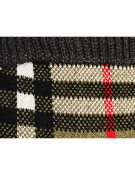 Burberry Vintage color block logo intarsia knit sweater,Burberry