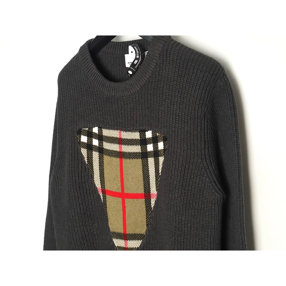 Burberry Vintage color block logo intarsia knit sweater,Burberry