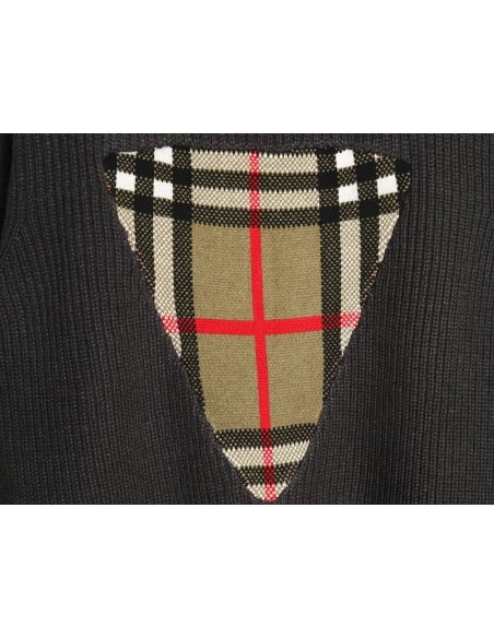 Burberry Vintage color block logo intarsia knit sweater,Burberry