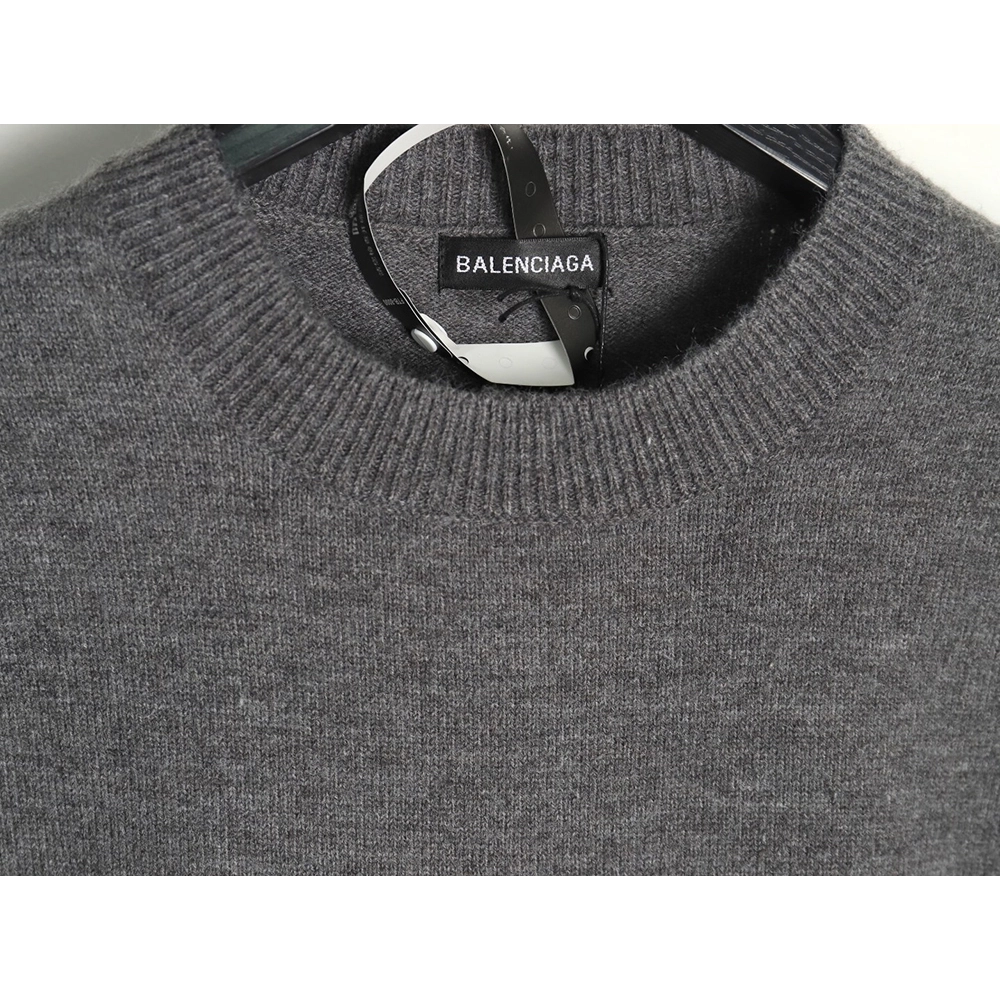 Balenciaga Double B embroidered knitted crewneck sweater,Balenciaga
