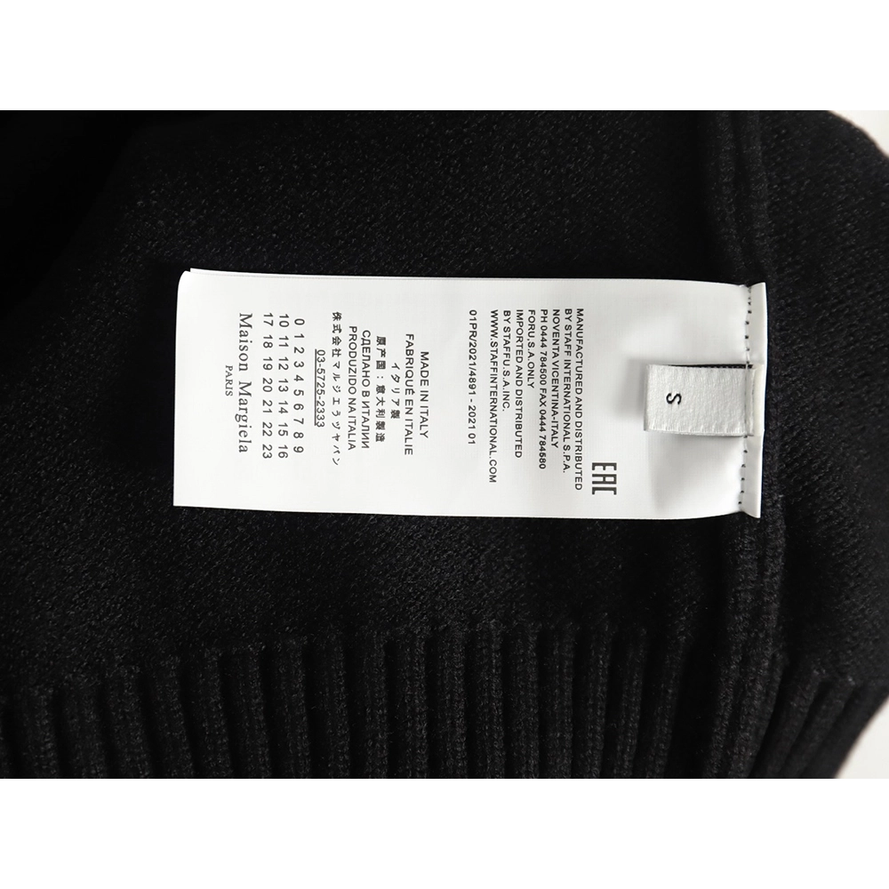 Maison Margiela Numbers distressed knitted crewneck sweater,MAISON MARGIELA