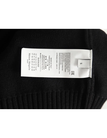 Maison Margiela Numbers distressed knitted crewneck sweater,MAISON MARGIELA