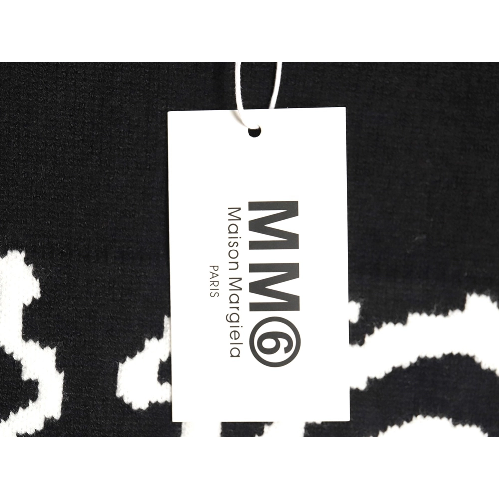 Maison Margiela Numbers distressed knitted crewneck sweater,MAISON MARGIELA