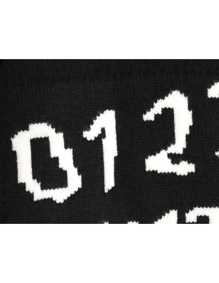 Maison Margiela Numbers distressed knitted crewneck sweater,MAISON MARGIELA