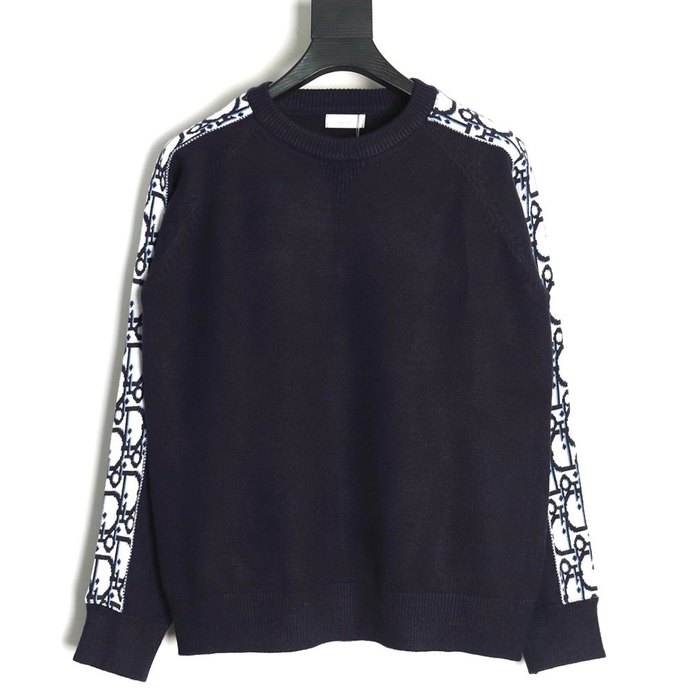 Dior side letter LOGO webbing crew neck sweater,Dior