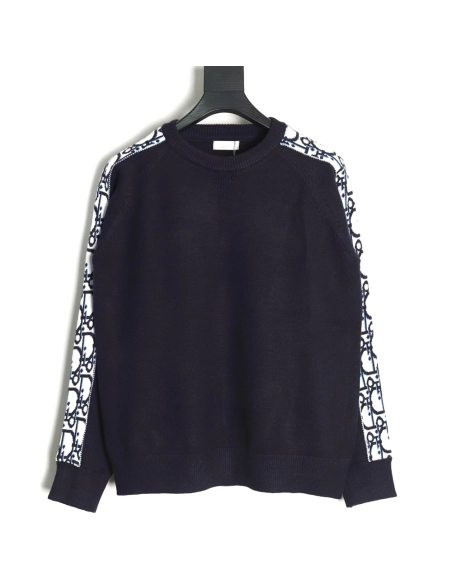 Dior side letter LOGO webbing crew neck sweater,Dior