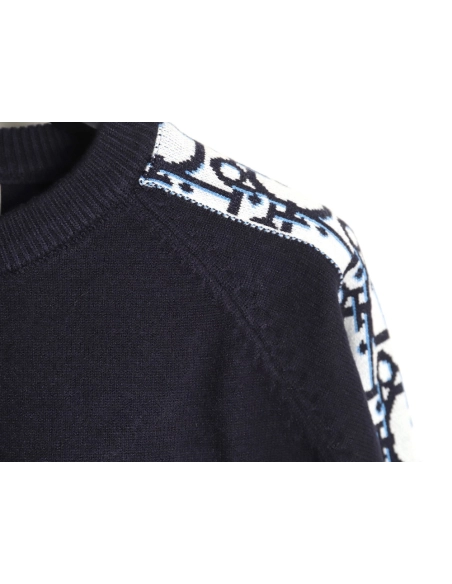 Dior side letter LOGO webbing crew neck sweater,Dior