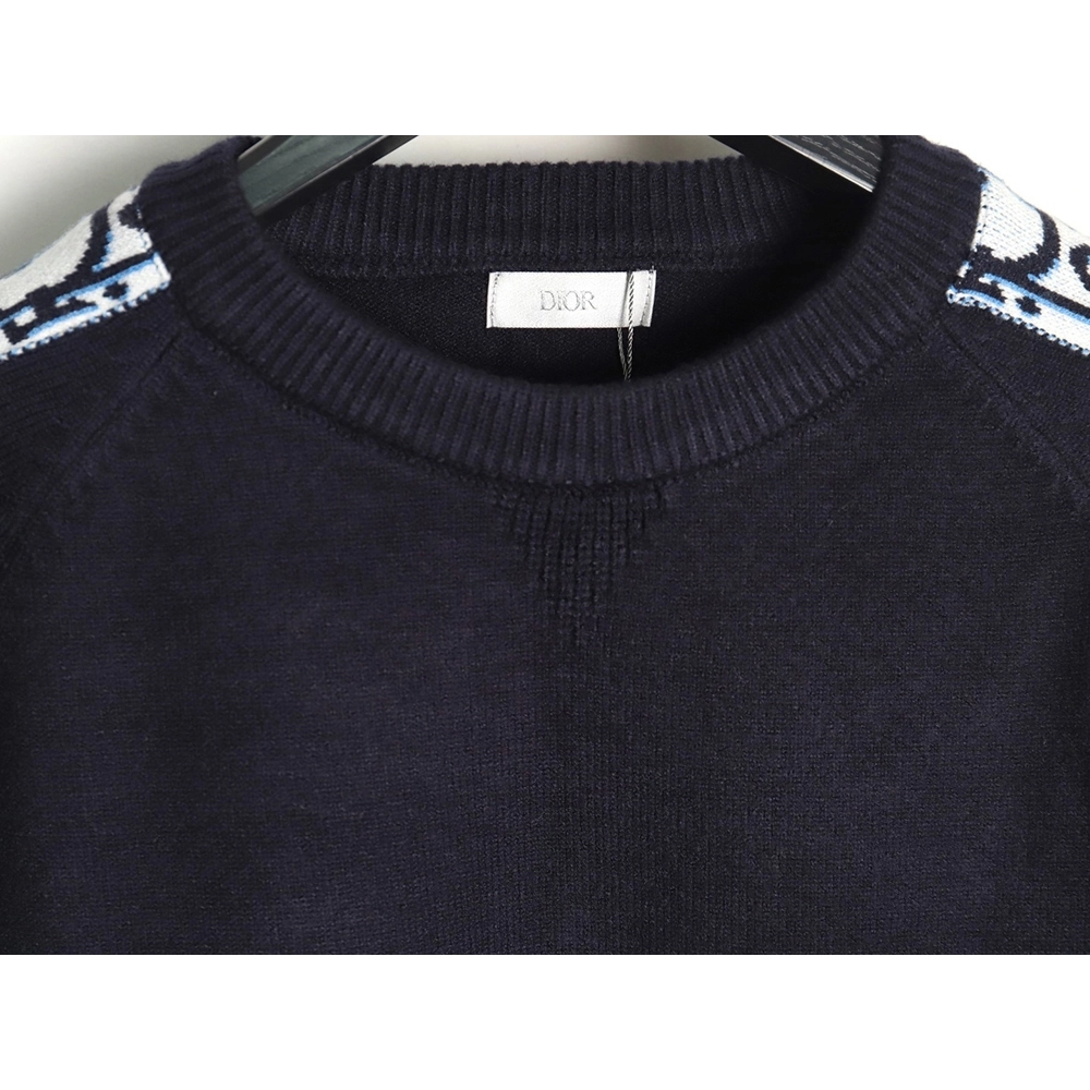 Dior side letter LOGO webbing crew neck sweater,Dior