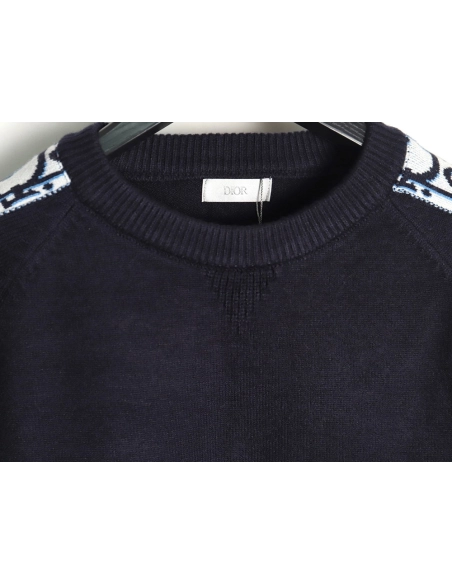 Dior side letter LOGO webbing crew neck sweater,Dior
