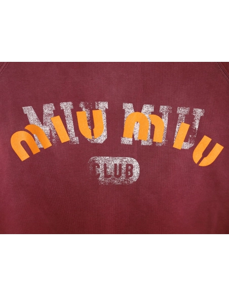Miu Miu washed gradient print Polo sweatshirt,Miu Miu