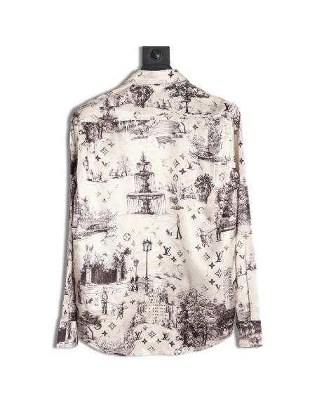 Louis Vuitton City Silk Long Sleeve Shirt,Louis Vuitton