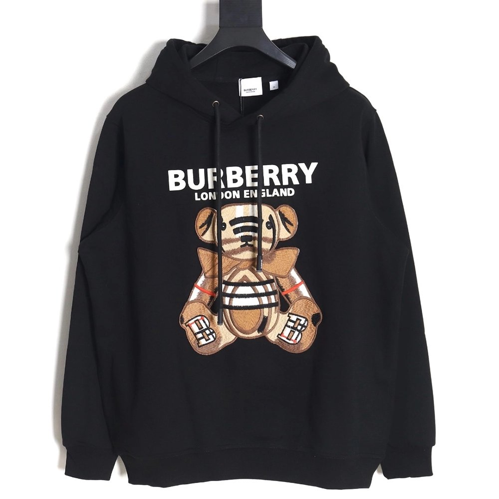 Burberry embroidered teddy bear hooded sweatshirt TSK1,Burberry