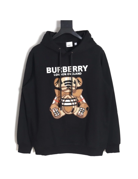 Burberry embroidered teddy bear hooded sweatshirt TSK1,Burberry
