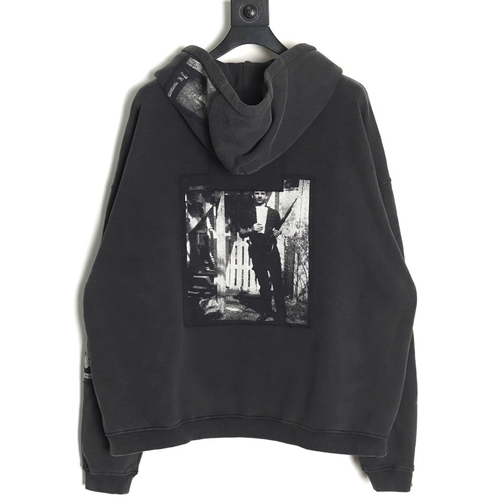 ENFANTS RICHES D¨¦PRIM¨¦S patchwork printed zip-up cardigan Sweatshirt TSK1,ENFANTS RICHES DEPRIMES