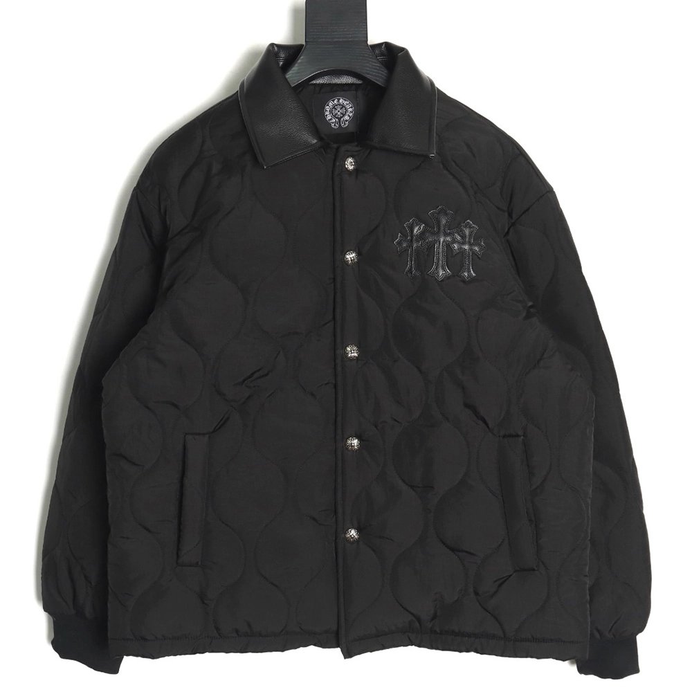 Chrome Hearts Cross Sanskrit Embroidered Lapel Padded Jacket,Chrome Hearts