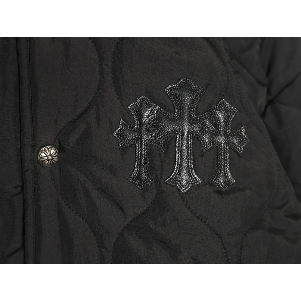 Chrome Hearts Cross Sanskrit Embroidered Lapel Padded Jacket,Chrome Hearts