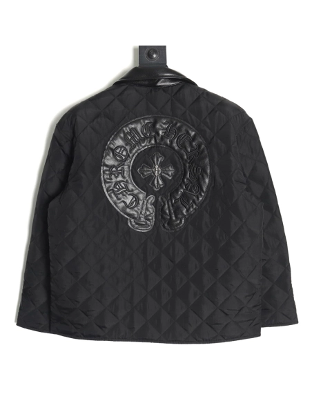 Chrome Hearts Cross Sanskrit Embroidered Lapel Padded Jacket TSK1,Chrome Hearts