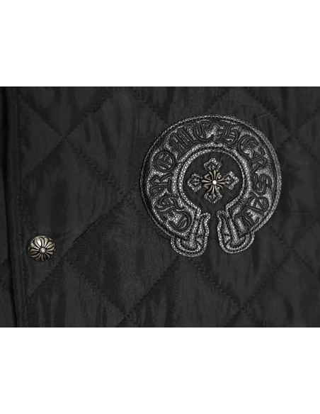 Chrome Hearts Cross Sanskrit Embroidered Lapel Padded Jacket TSK1,Chrome Hearts