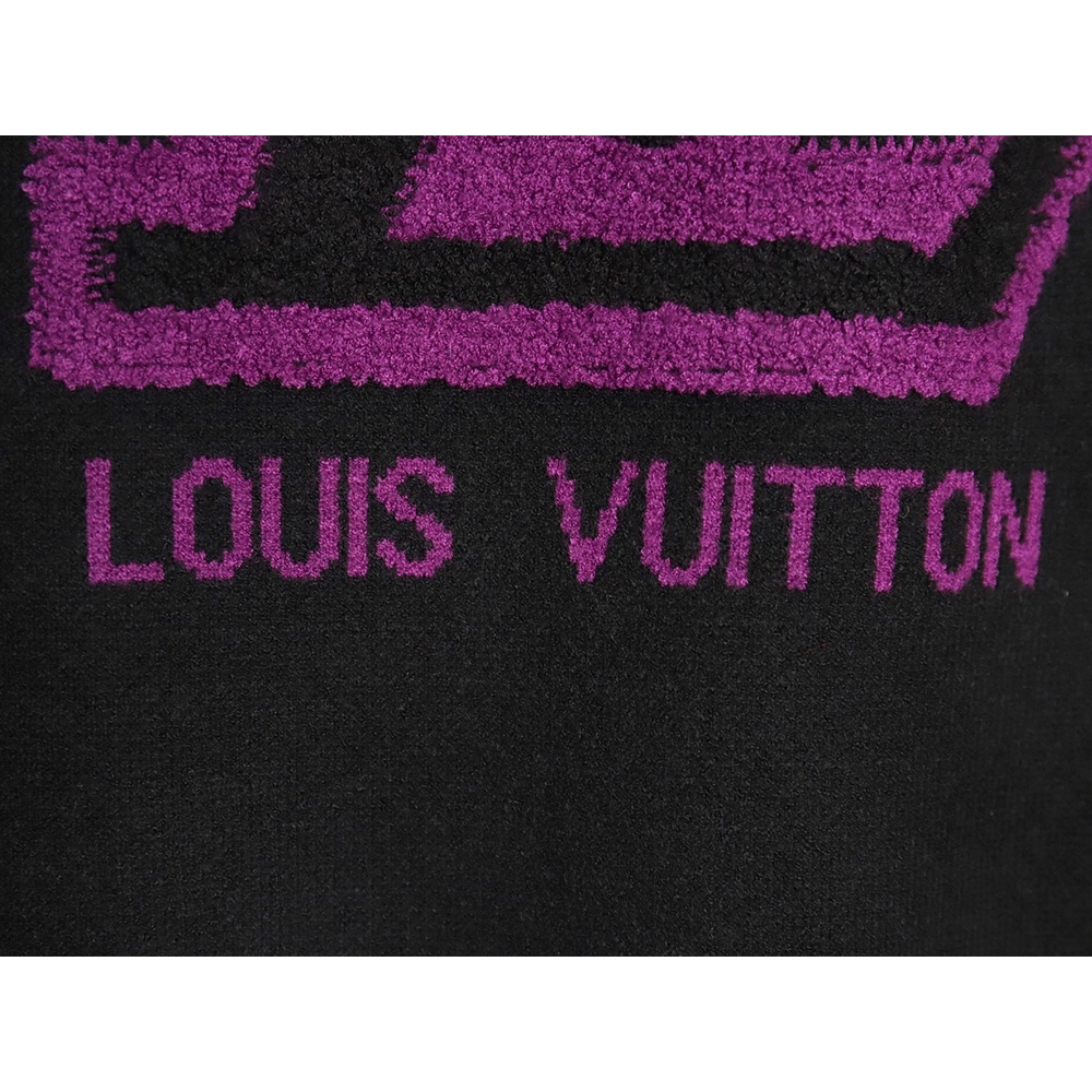 Louis Vuitton flocked logo crewneck sweater TSK1,Louis Vuitton