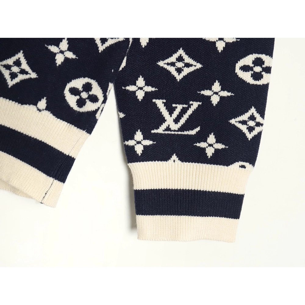 Louis Vuitton chain all over print monogram round neck sweater TSK1,Louis Vuitton