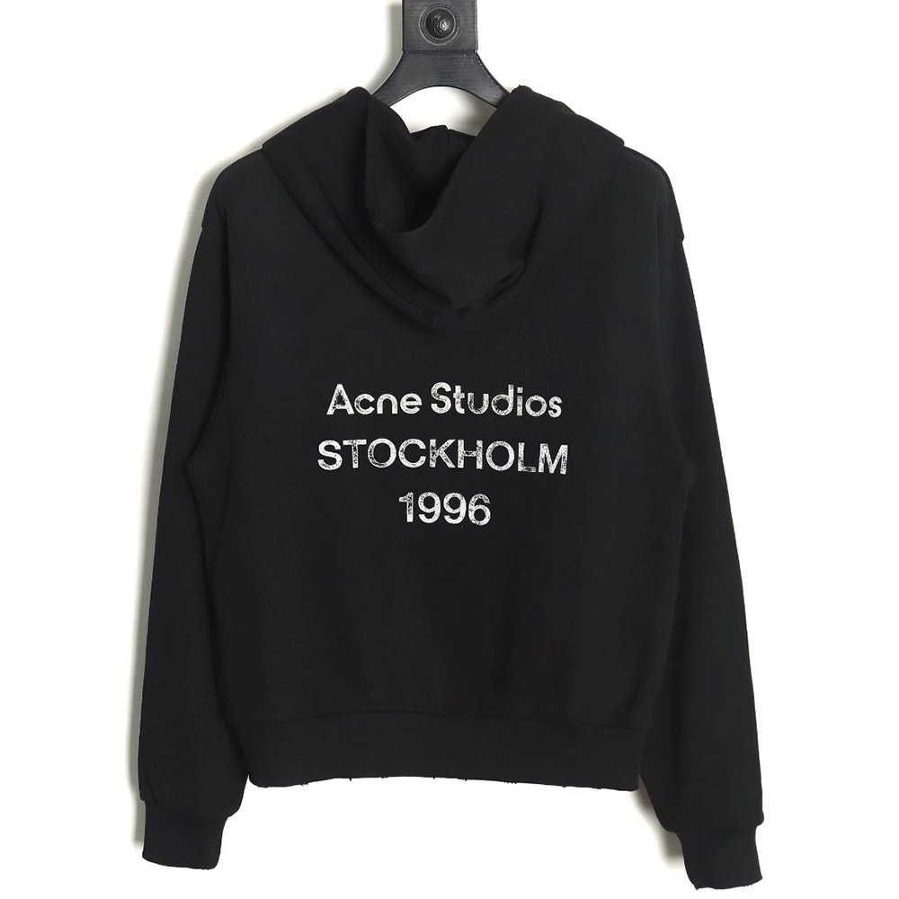 Acne Studios 1996 washed distressed hooded sweatshirt,Acne Studios