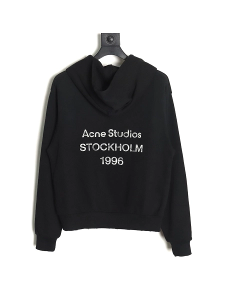 Acne Studios 1996 washed distressed hooded sweatshirt,Acne Studios