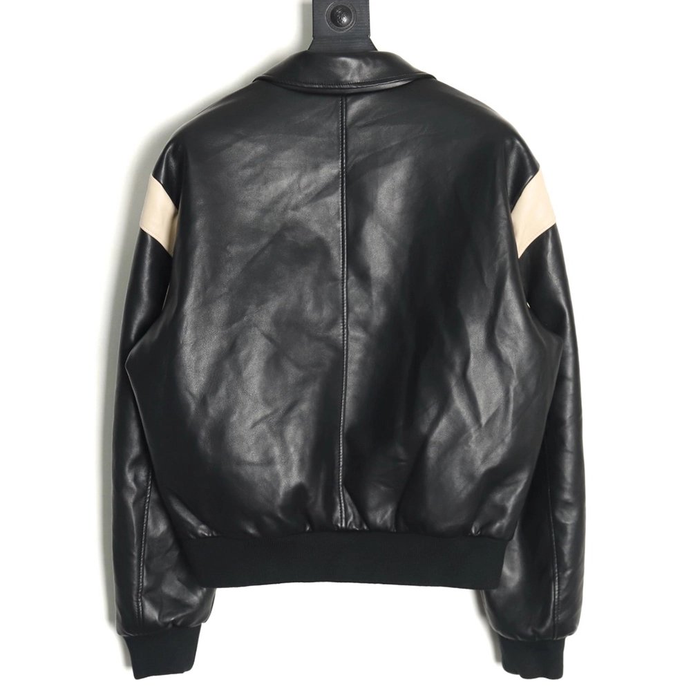 Celine paneled cotton leather jacket,Celine