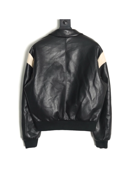 Celine paneled cotton leather jacket,Celine