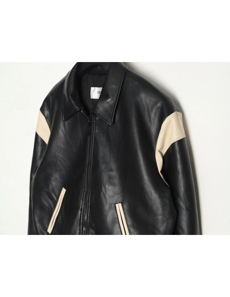 Celine paneled cotton leather jacket,Celine